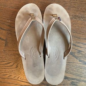 Rainbow Double Layer Arch Support Leather Sandal